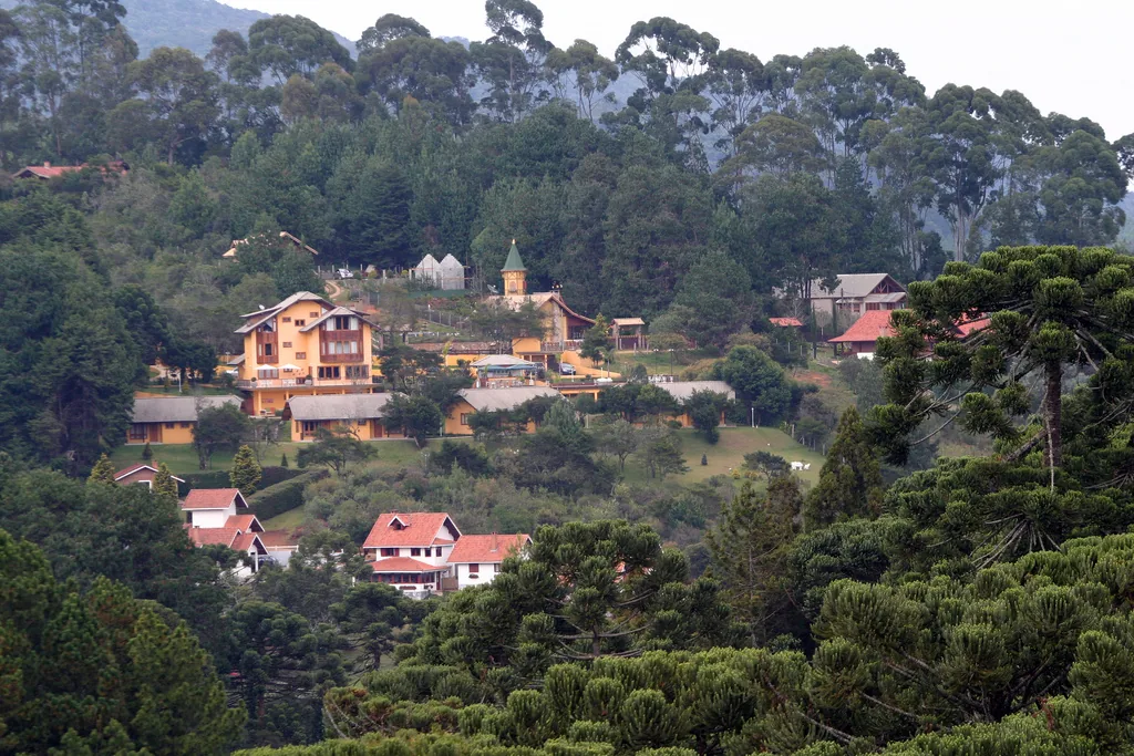 Estrada e paisagens de Monte Verde